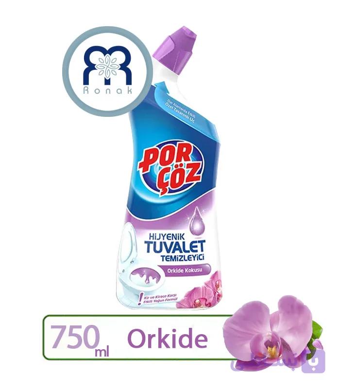 مایع پاک کننده سرویس بهداشتی پورچوز Porcöz با رایحه ارکیده حجم 750 میل — تصویر 1