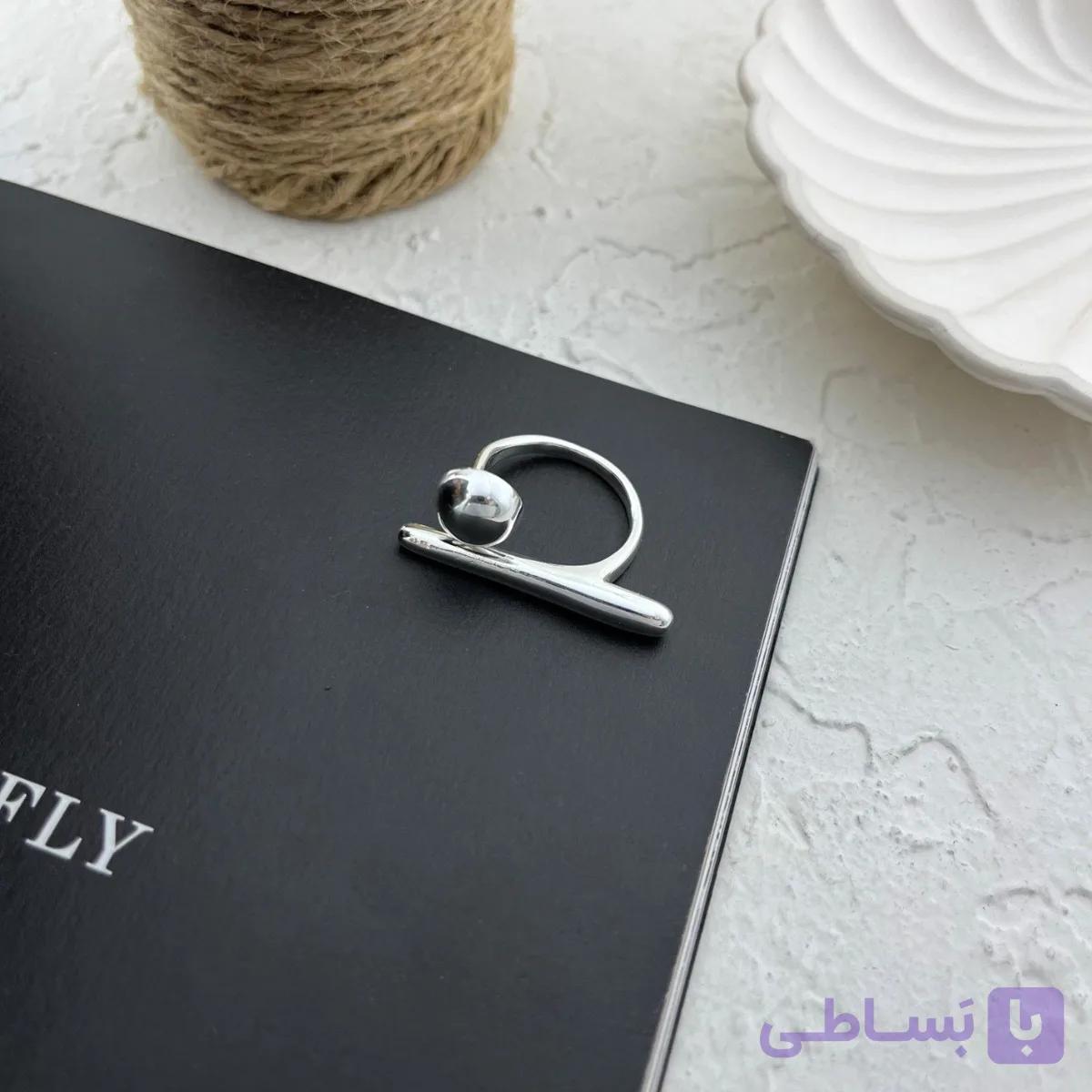 انگشتر زنانه مینیمال ابنقره مدل میله کد R5071