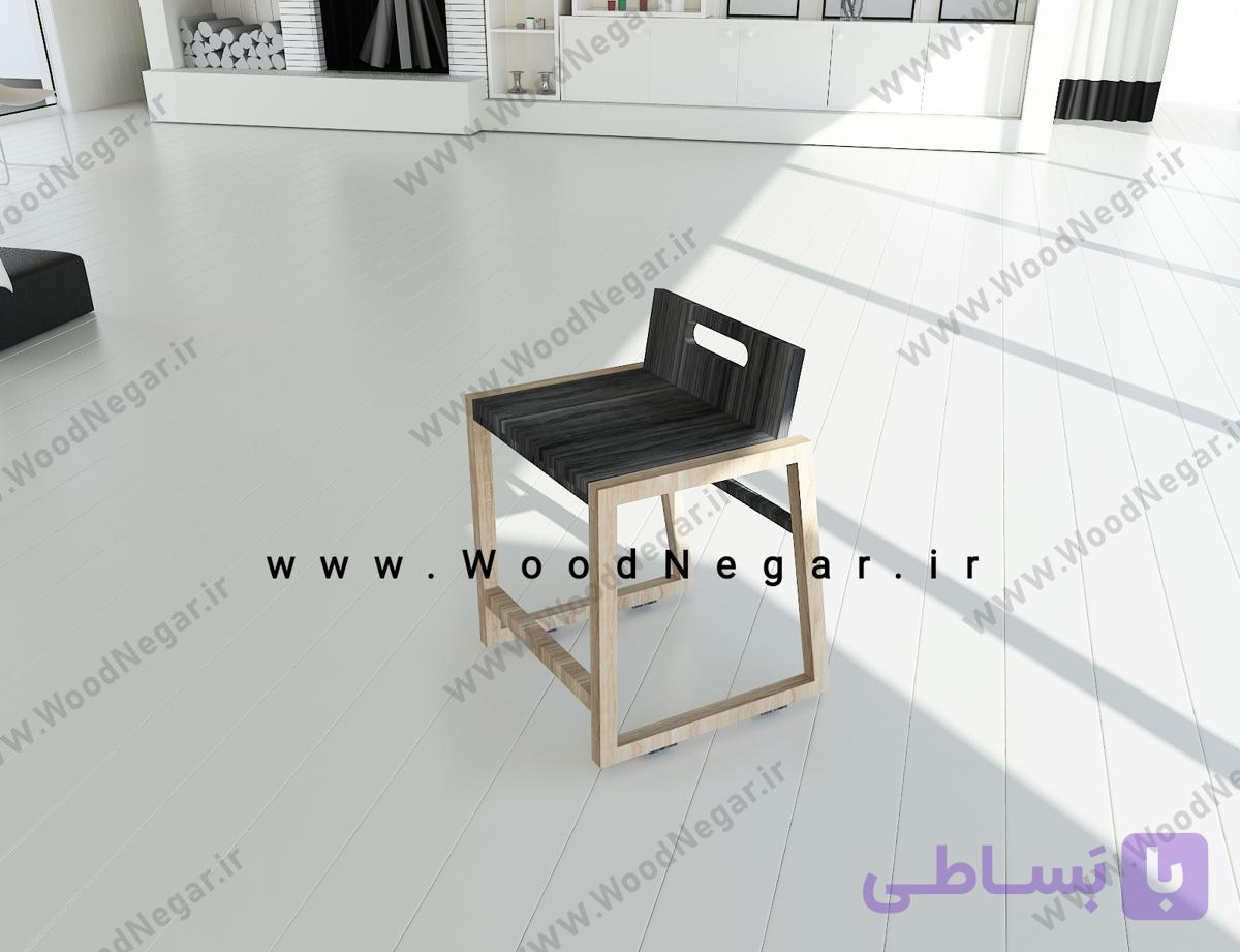 صندلی کافه ای چوبی سری Minimal