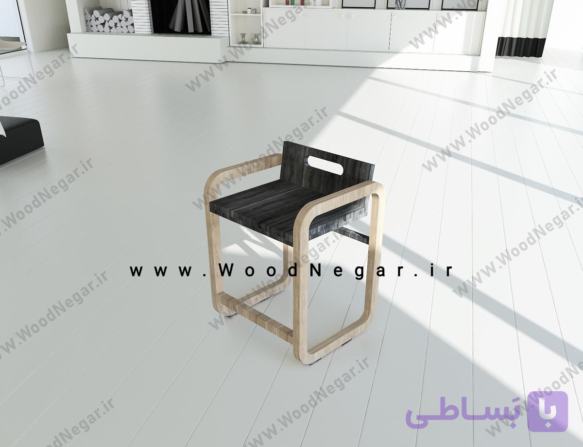 صندلی کافه ای چوبی سری Fillet Box