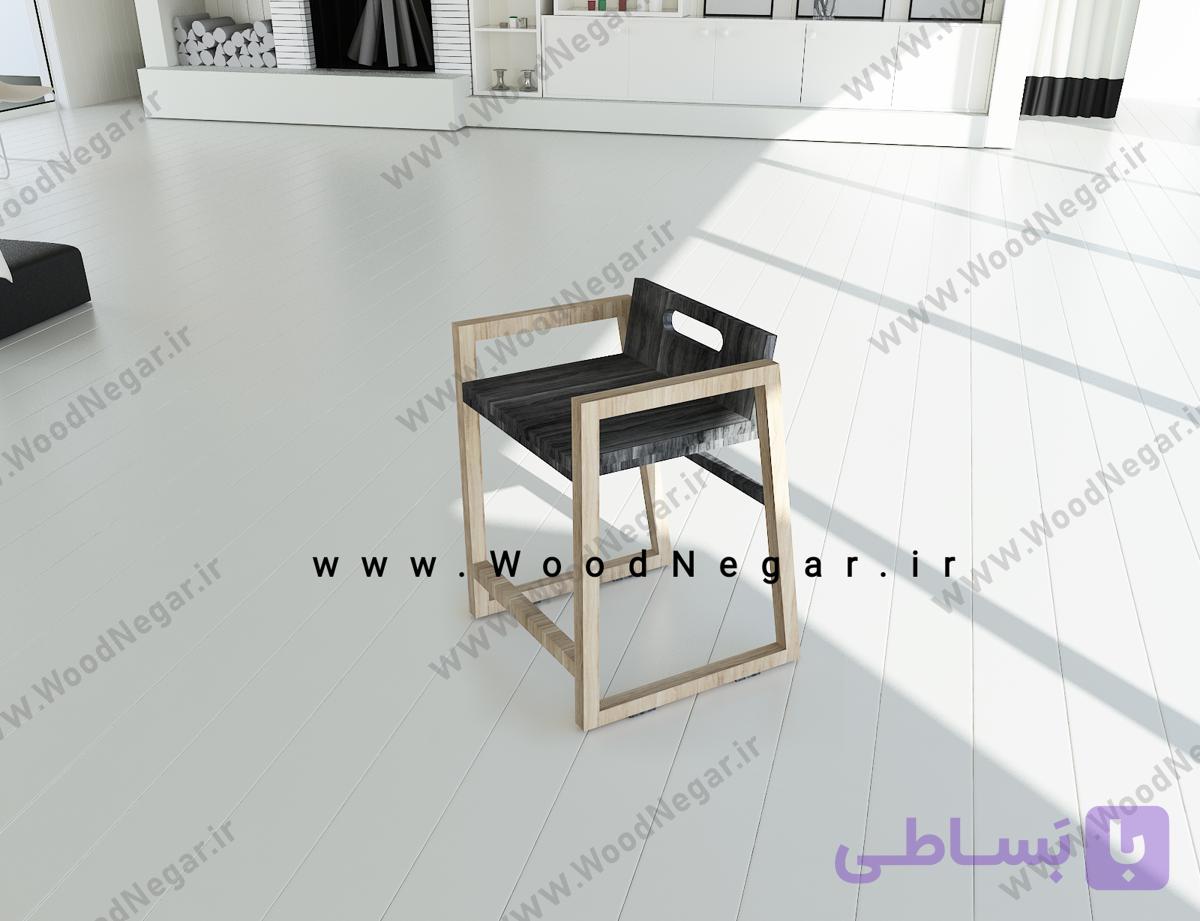 صندلی کافه ای چوبی سری Helix