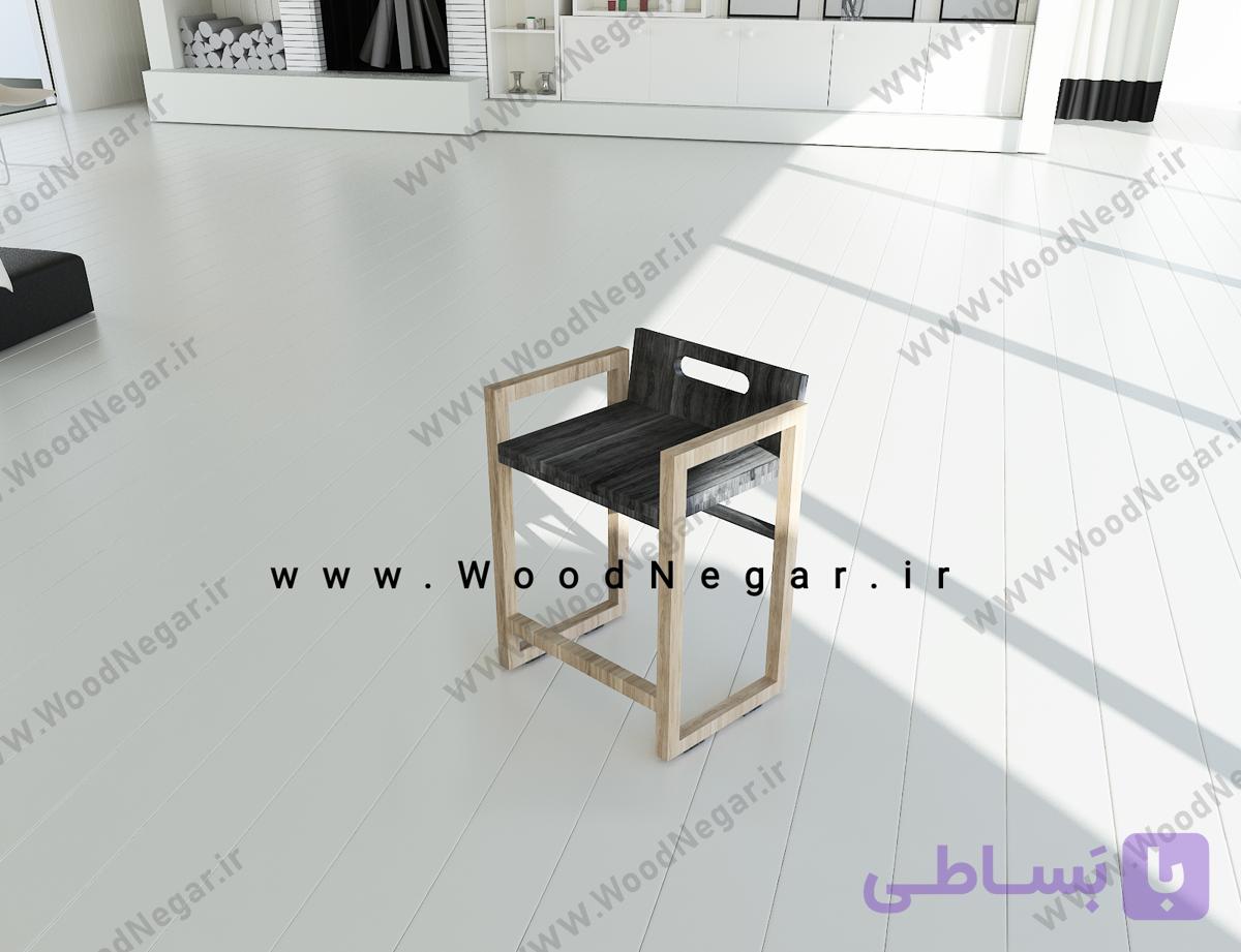 صندلی کافه ای چوبی سری Cubic Box