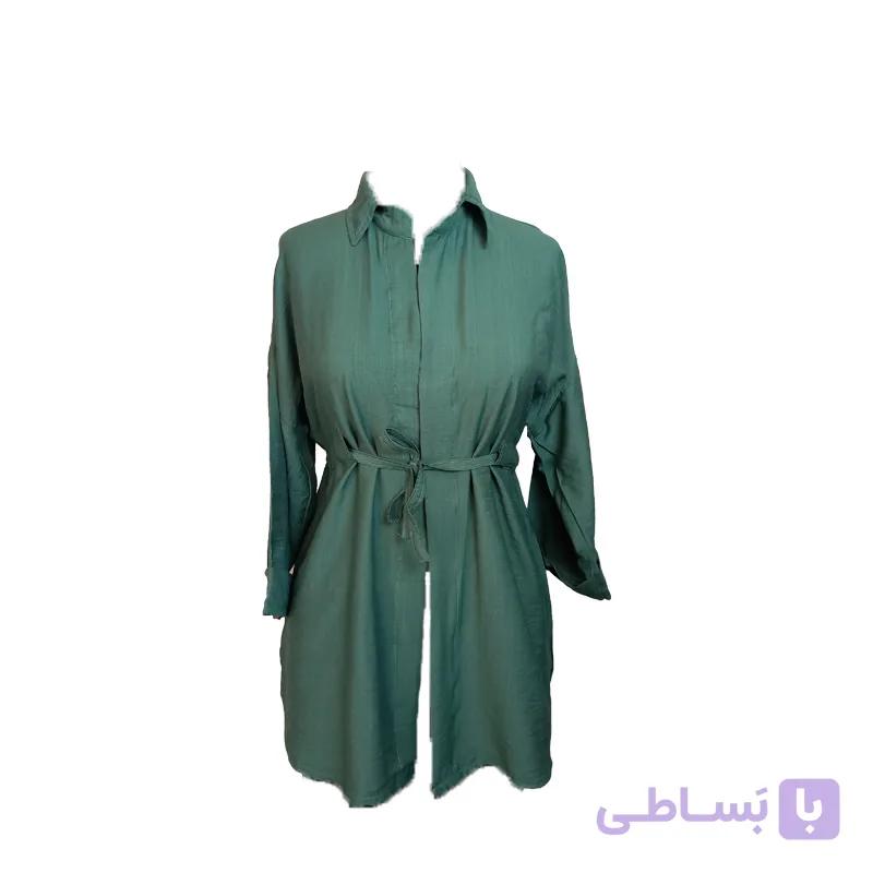 مانتو زنانه نخی جلو بندی کد d408 — تصویر 1