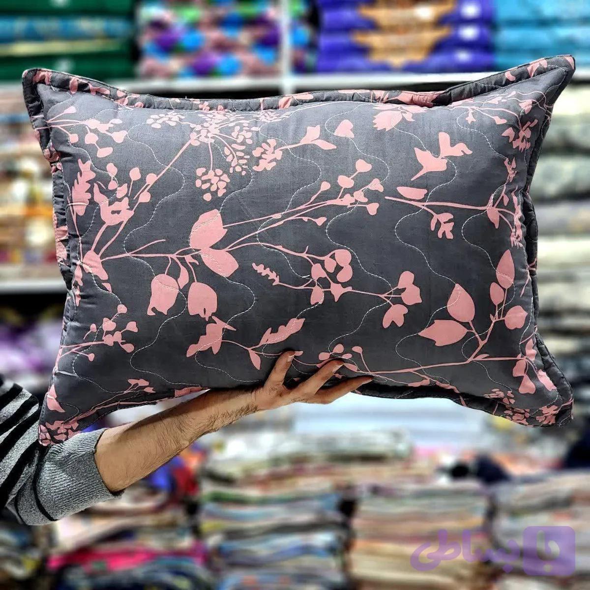 رو بالشی نخی پنبه دوزی زیپ دار کد 19