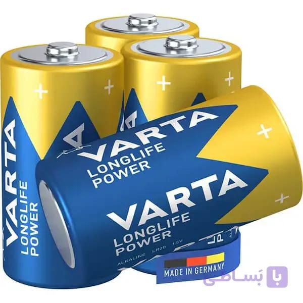 باتری آلکالاین متوسط سایز C وارتا Longlife Power بسته 2 عددی — تصویر 1