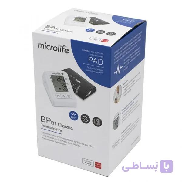 فشارسنج بازویی دیجیتال مایکرولایف مدل BP B1 Classic با قابلیت تشخیص آریتمی، نمایش میانگین نتایج و ذخیره 30 رکورد اندازه‌گیری، مناسب بازو 22 تا 42 سانتی‌متر — تصویر 1