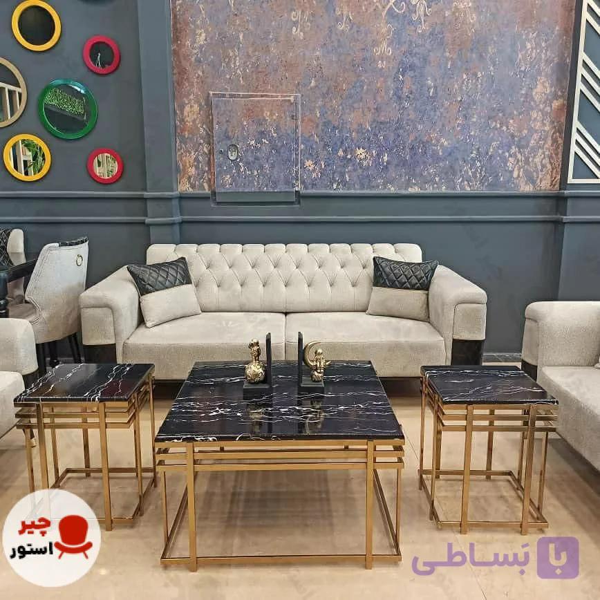 جلو مبلی عسلی سه خط — تصویر 1