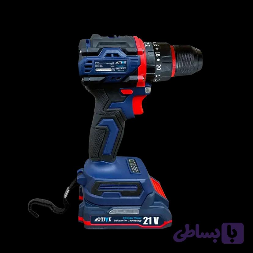 دریل شارژی اکتیو دو باطری 21 ولت با موتور براشلس مدل AC-7821CH — تصویر 1