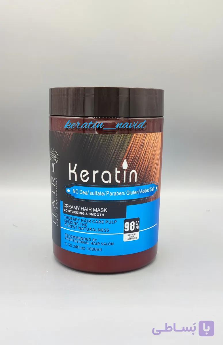 ماسک مو کراتین کرمی 1000 میل بدون سولفات و پارابن HAIR