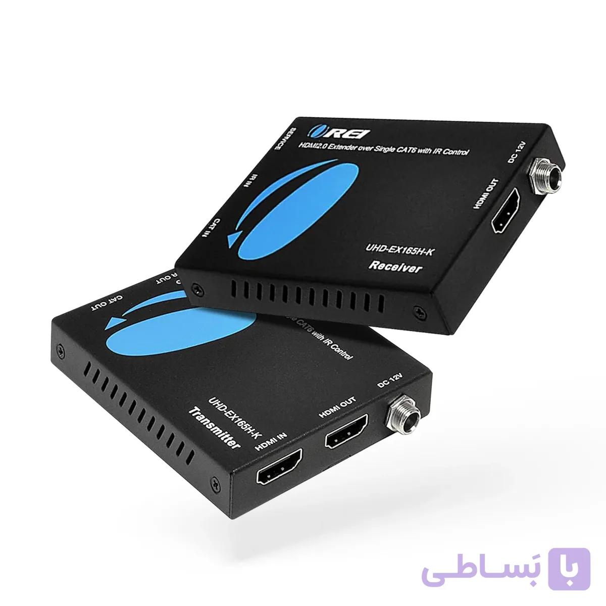 اکستندر HDMI تا 50 متر برند OREI UHD-EX165H-K با کابل شبکه CAT6 — تصویر 1