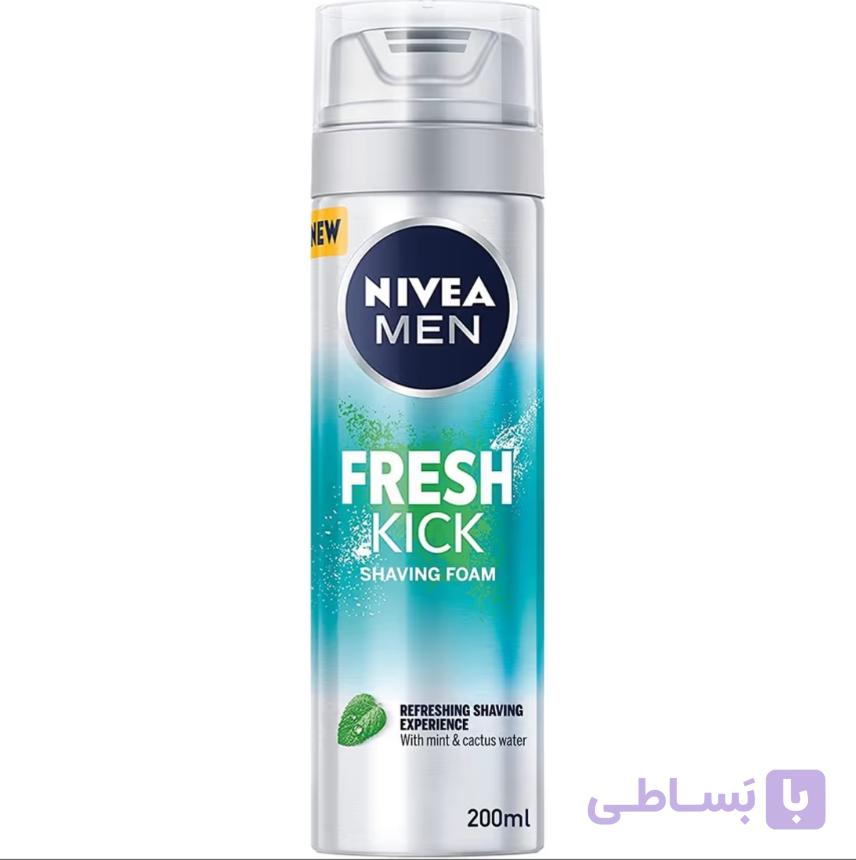 فوم اصلاح شاداب کننده نیوا فرش کیک Nivea Fresh Kick حجم 200 میلی لیتر