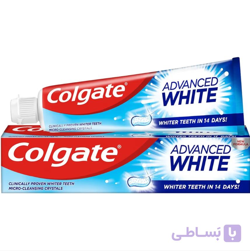 خمیردندان سفیدکننده کلگیت Colgate Advanced White حجم 100 میلی لیتر
