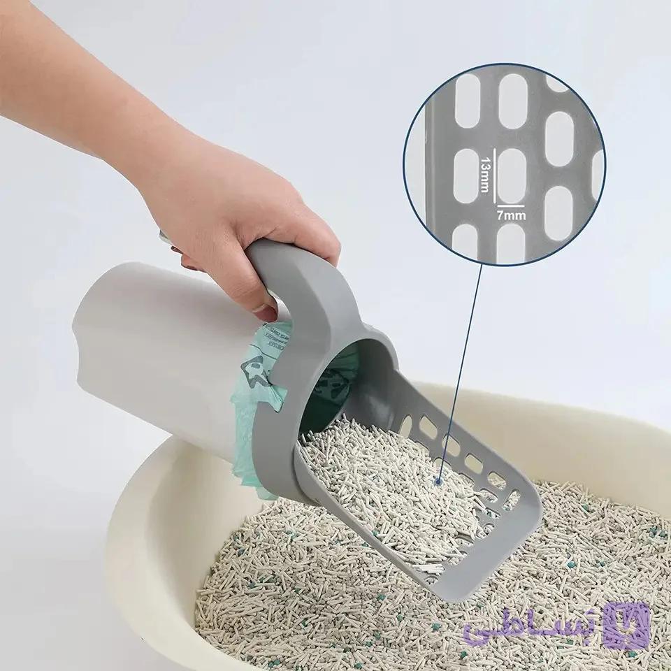 بیلچه خاک گربه مخزن‌دار