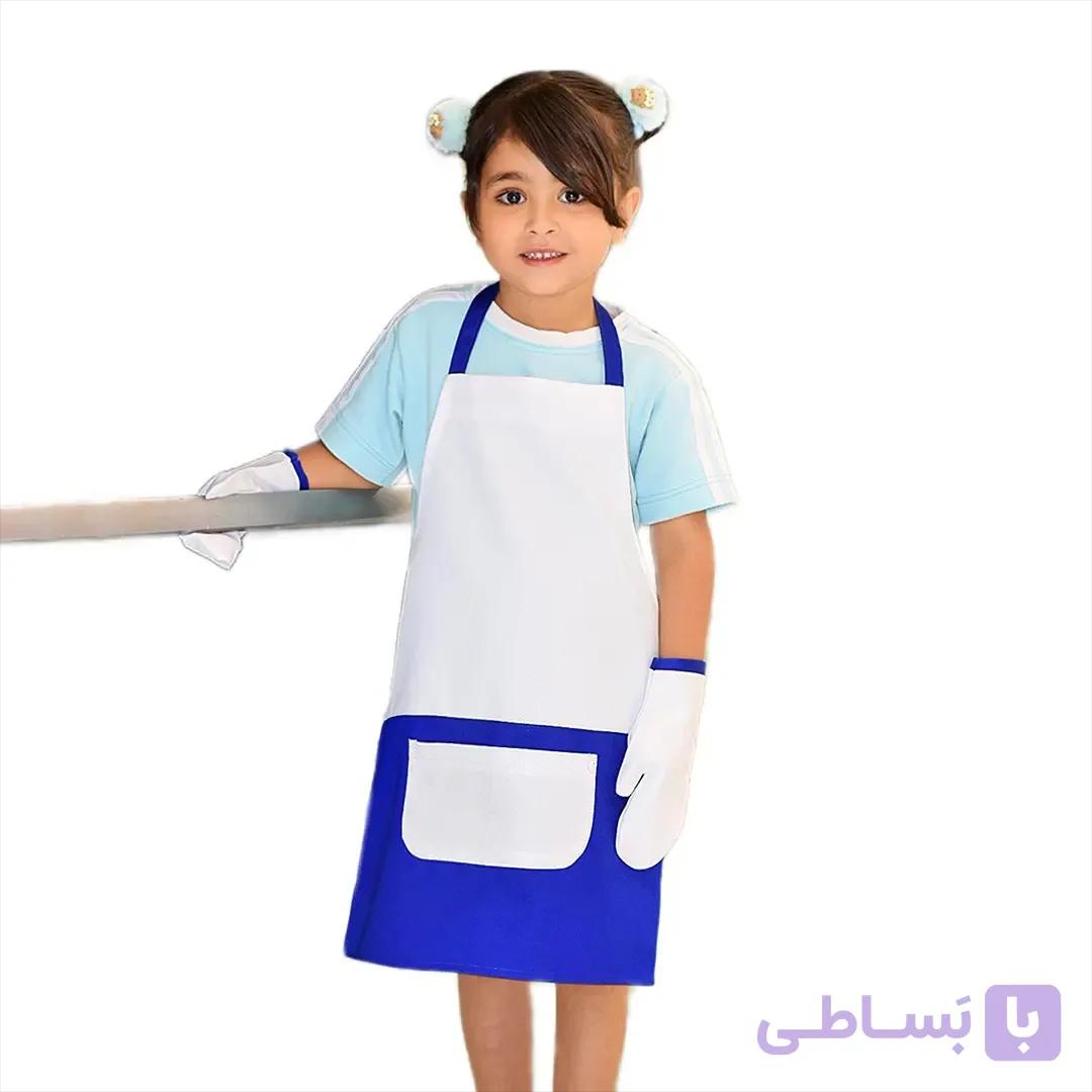 ست پیشبند و دستکش کودک و نوجوان مدل پگاه — تصویر 1
