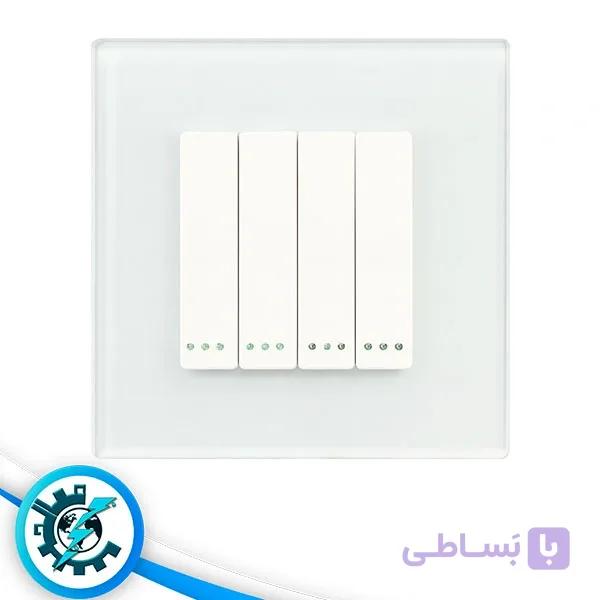خرید و قیمت کلید 4 پل تویا مکانیکال شیشه (غیرلمسی)
