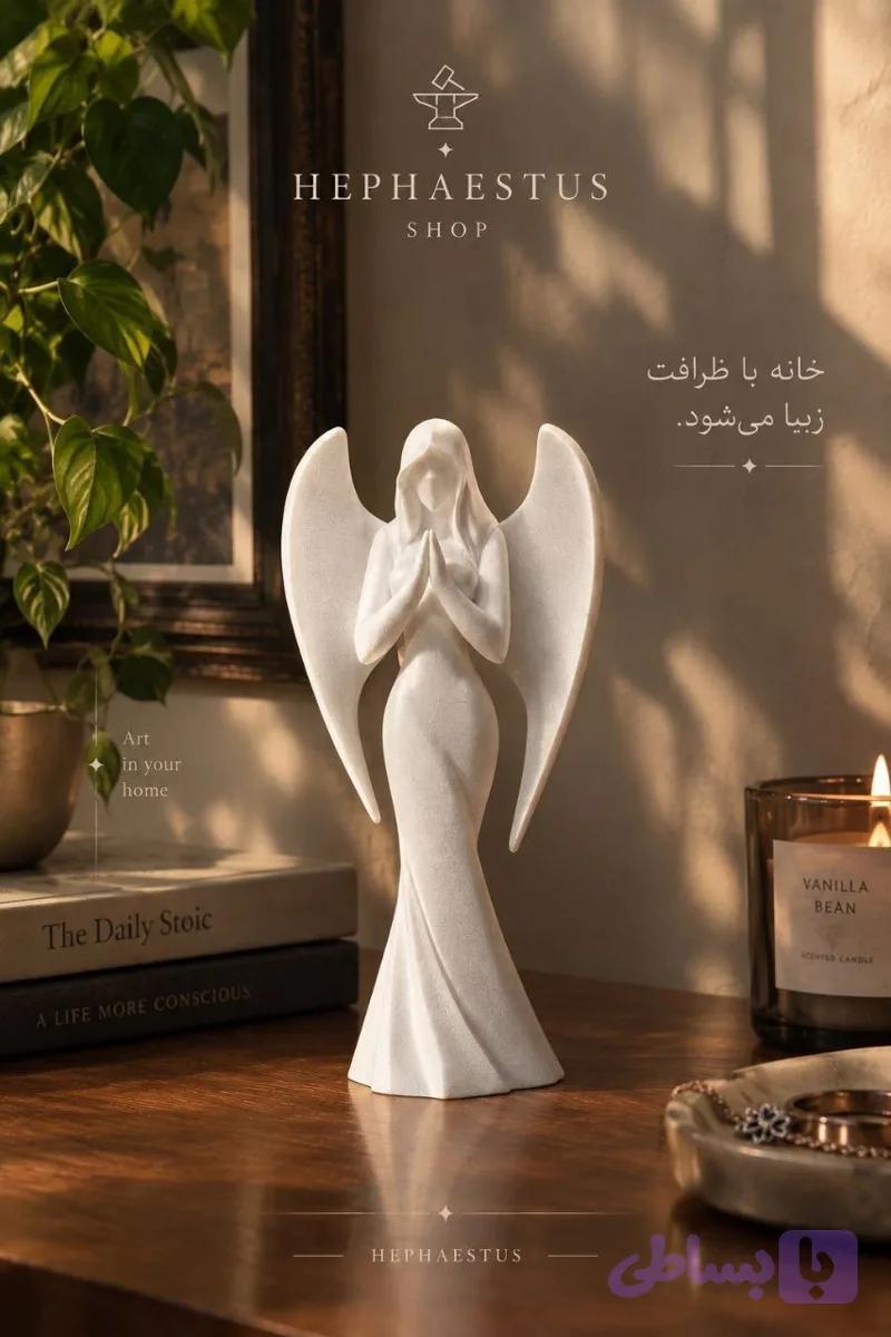 مجسمه دکوراتیو فرشته طرح نیایش آرتینور