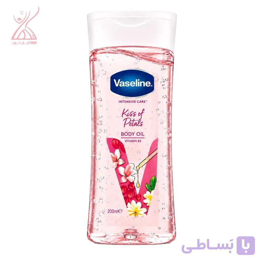 روغن بدن ژله‌ای وازلین حاوی عصاره گل Vaseline Kiss of Petals Body Gel Oil