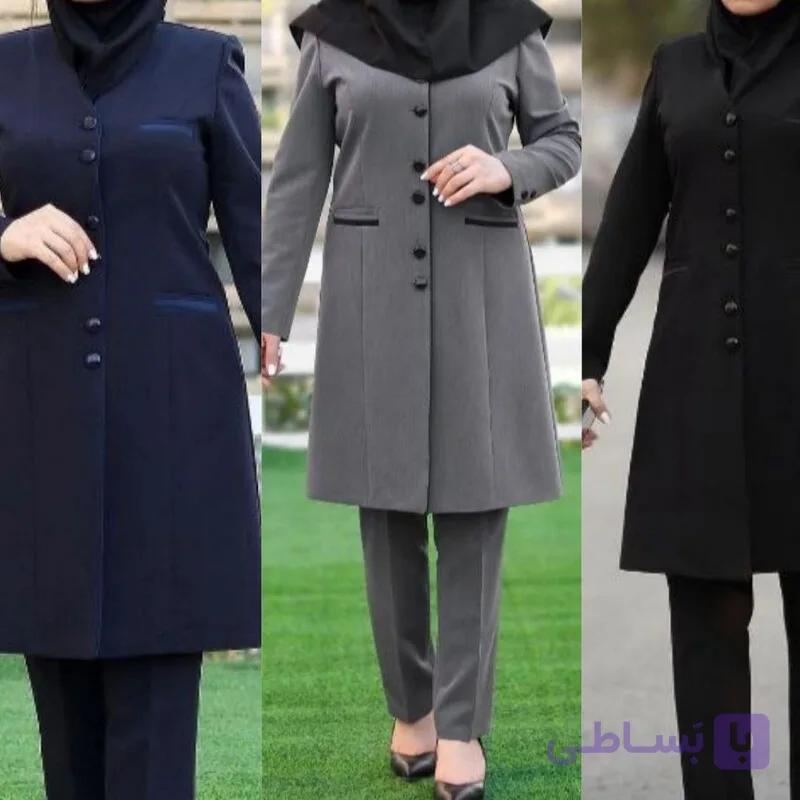 ست مانتو شلوار اداری پرشین مکانیک صبورا