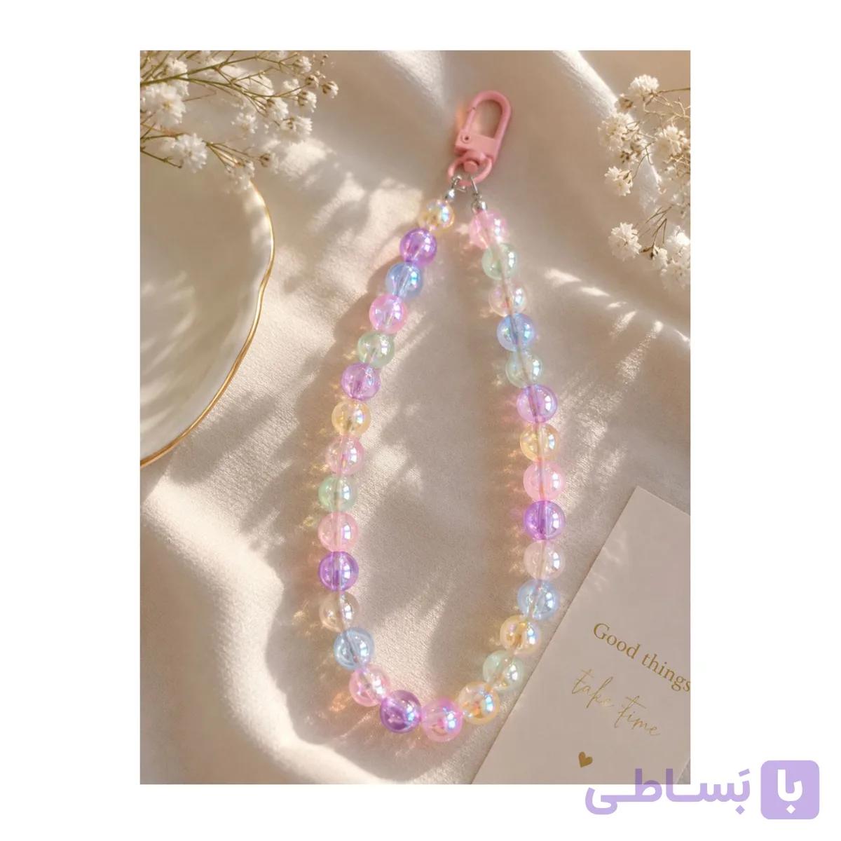 آویز گوشی و چارم مرواریدی رنگی