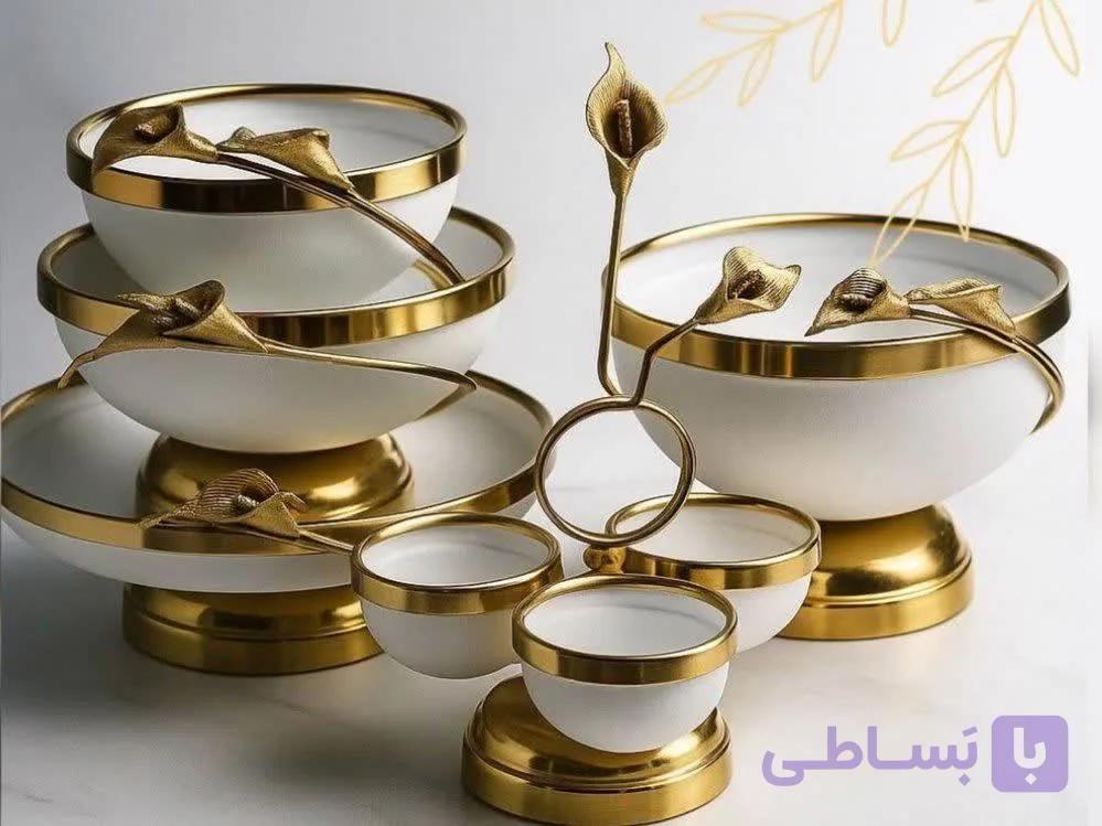 ست پذیرایی ۵ تکه لیلیوم سفید