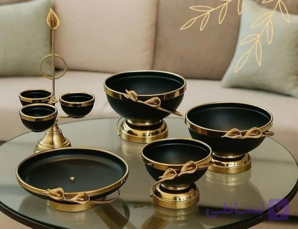 ست پذیرایی ۵ تکه لیلیوم مشکی