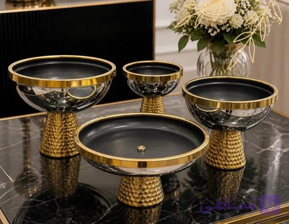 ست پذیرایی ۴ تکه چکشی طلایی