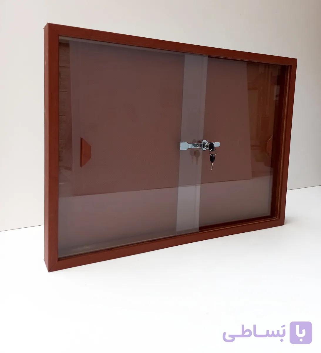 تابلواعلانات شیشه خور قاب ام دی اف چوبی سایز 150×100