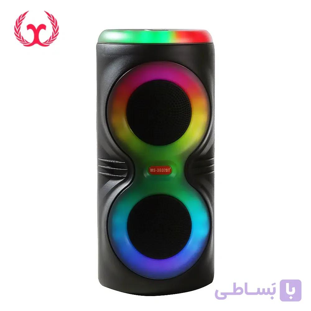 اسپیکر بلوتوثی MS-3637BT | اسپیکر قابل حمل با نورپردازی RGB — تصویر 1