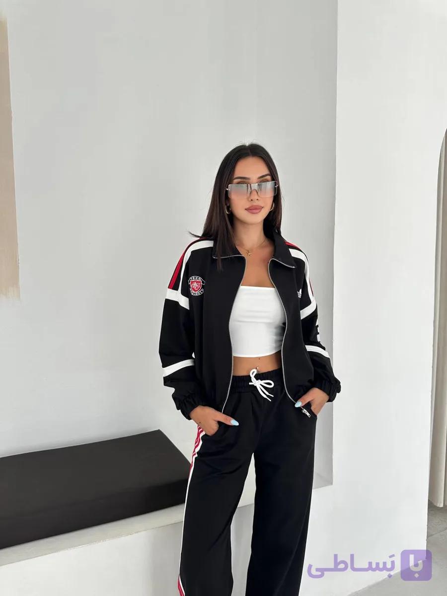 ست ورزشی زنانه Adidas Originals مشکی مسترکوالیتی — تصویر 1