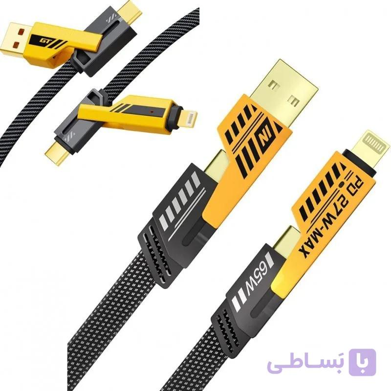 کابل شارژر 4 کاره مدل Flat Wire 4IN1 — تصویر 1