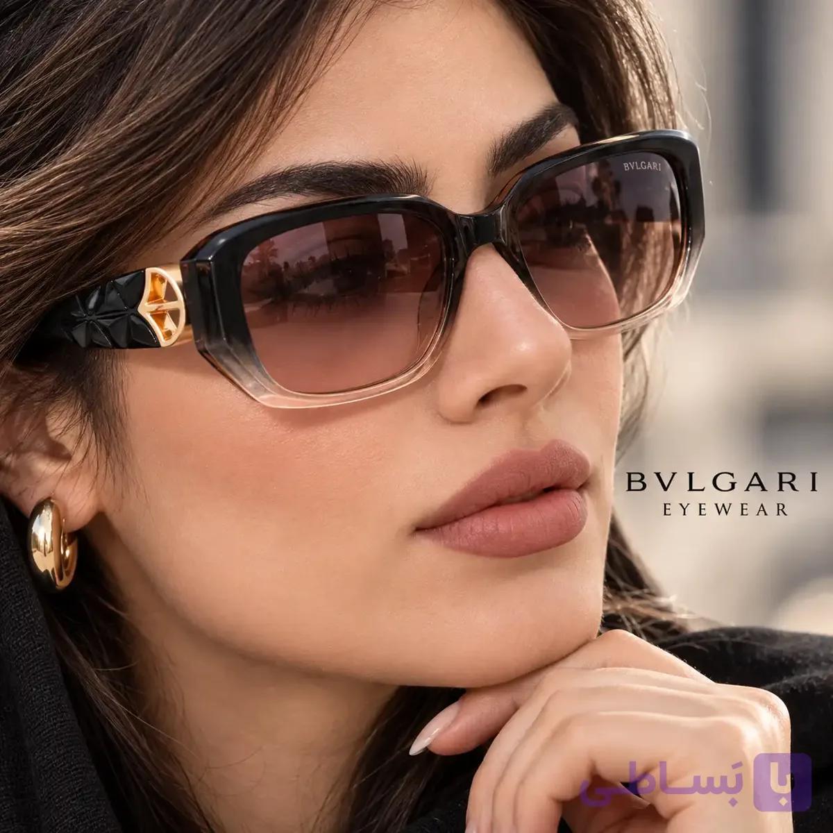 عینک آفتابی زنانه برند بولگاری پلاریزه کد 6134 — تصویر 1