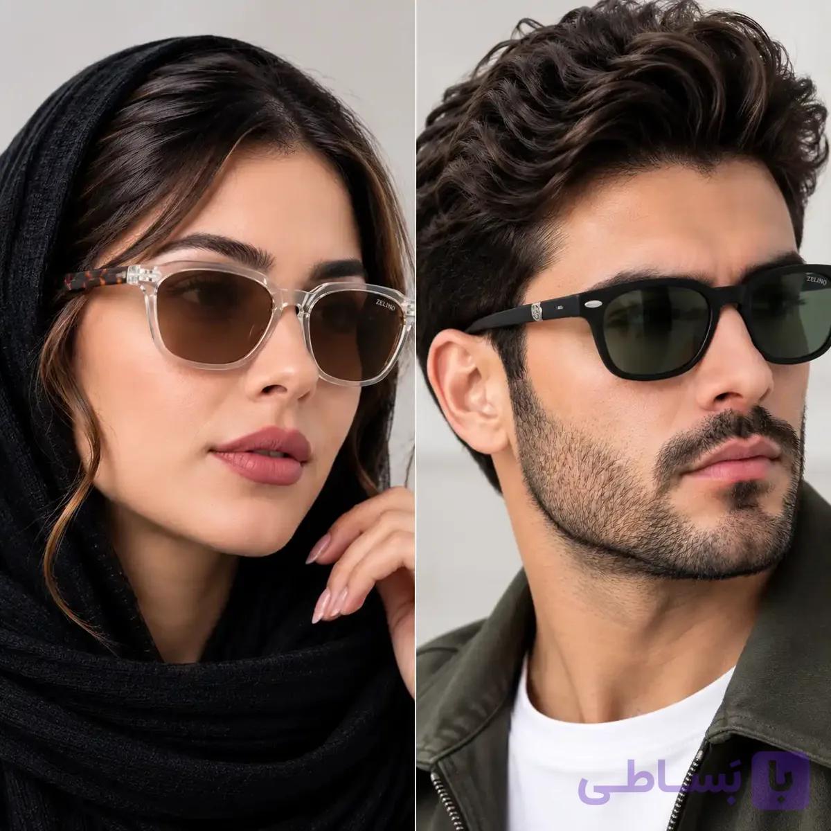 عینک آفتابی پلاریزه زلینو زنانه و مردانه کد 58275 (کیفیت مستر-دسته سیمی) — تصویر 1