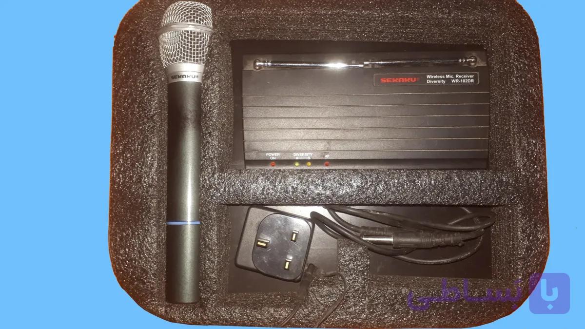میکروفون بی سیم Sekaku WR-102DR استوک | صدای شفاف و بدنه مقاوم — تصویر 1