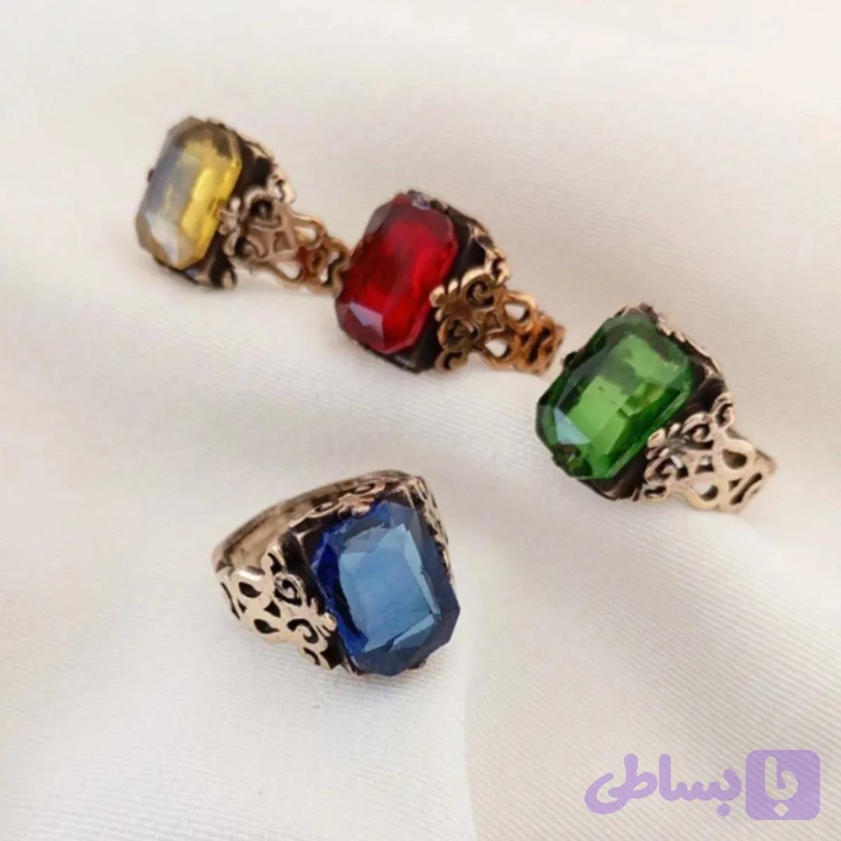 انگشتر عقیق بهاری رکاب طلاروس