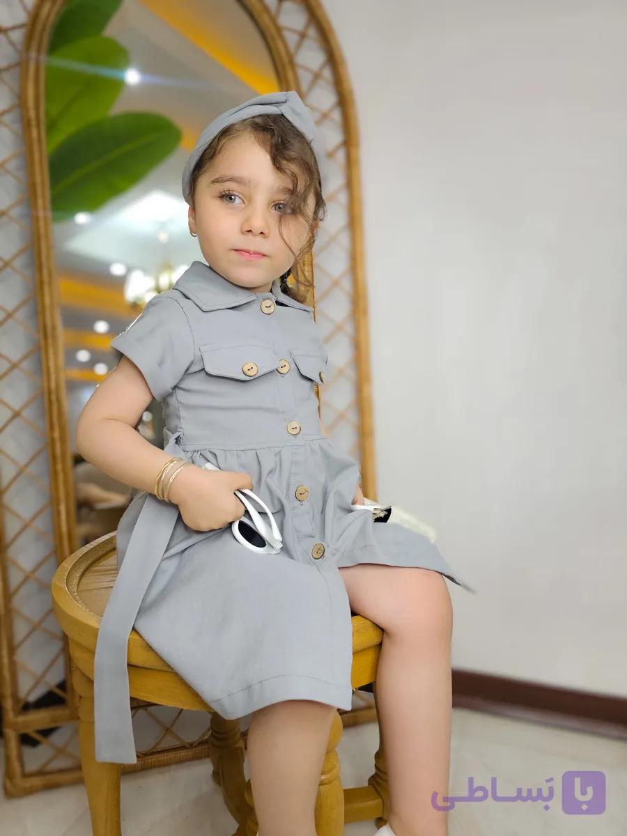 پیراهن جذاب دخترانه کتان السا