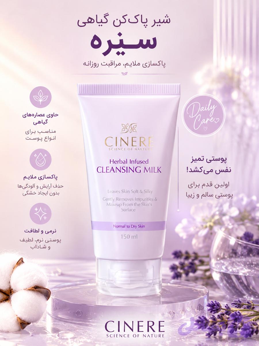 شیر پاک کن پوست خشک سینره