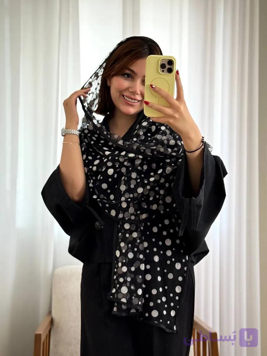 شال زنانه دخترانه توپ توپی