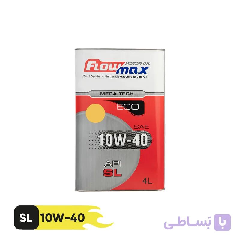 روغن موتور فلومکس مدل MEGATECH 10W40 ECO حجم ۴ لیتر کیفیت SL