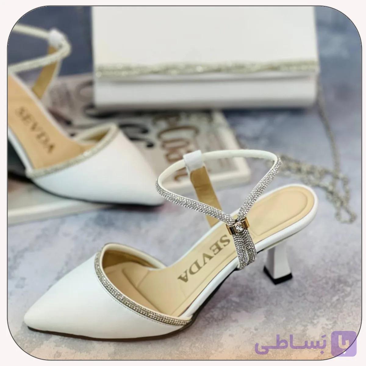 کفش مجلسی نگینی دو حالته