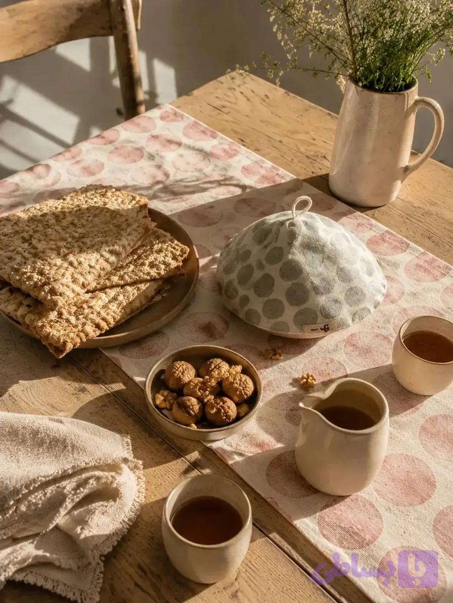 درپوش پارچه‌ای مدل نقطه از آشپزخانه نمک — تصویر 1