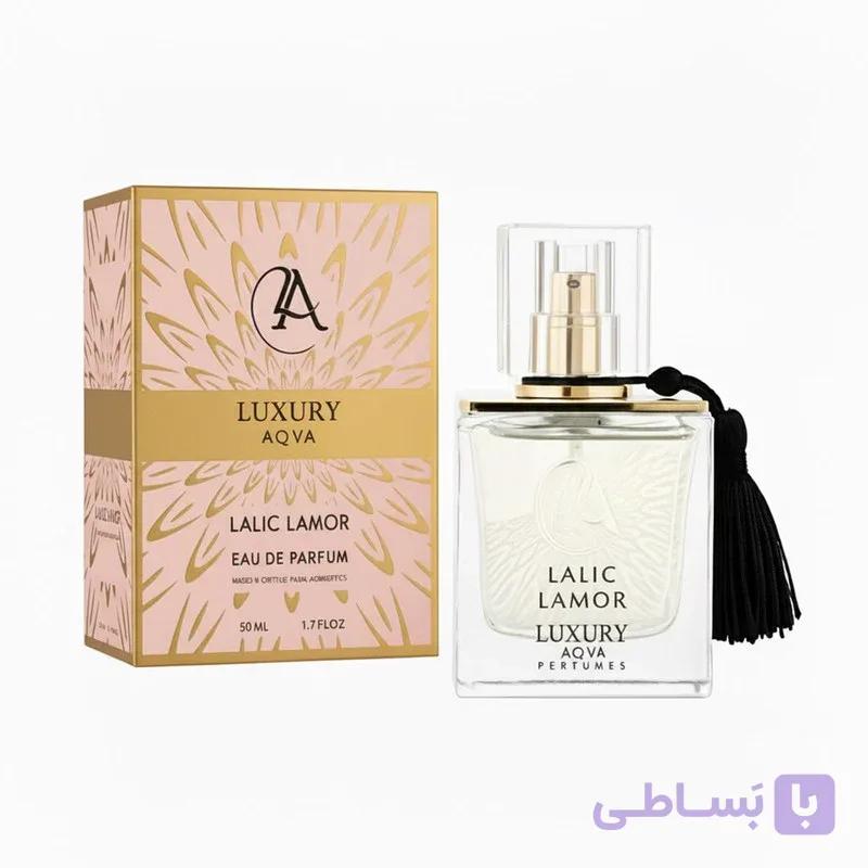 ادوپرفیوم زنانه لاکچری آکوا مدل LALIC LAMOR با رایحه معتدل حجم 50 میلی‌لیتر — تصویر 1