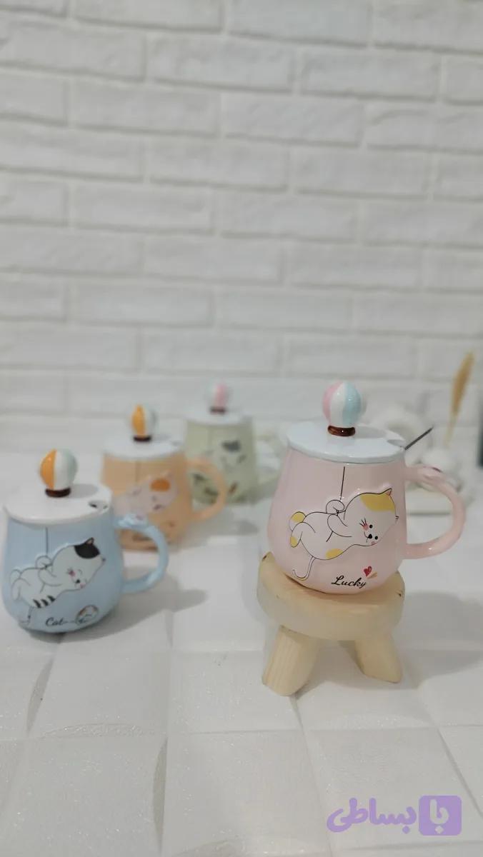 ماگ طرح گربه درب بالنی