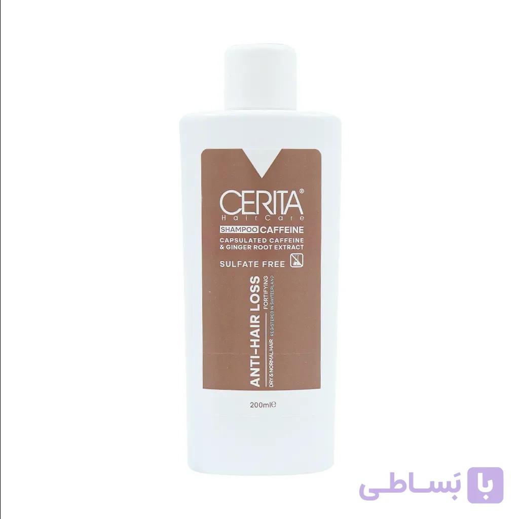 شامپو کافئین فاقد سولفات سریتا مناسب موهای خشک حجم ۲۰۰ میلی لیتر — تصویر 1