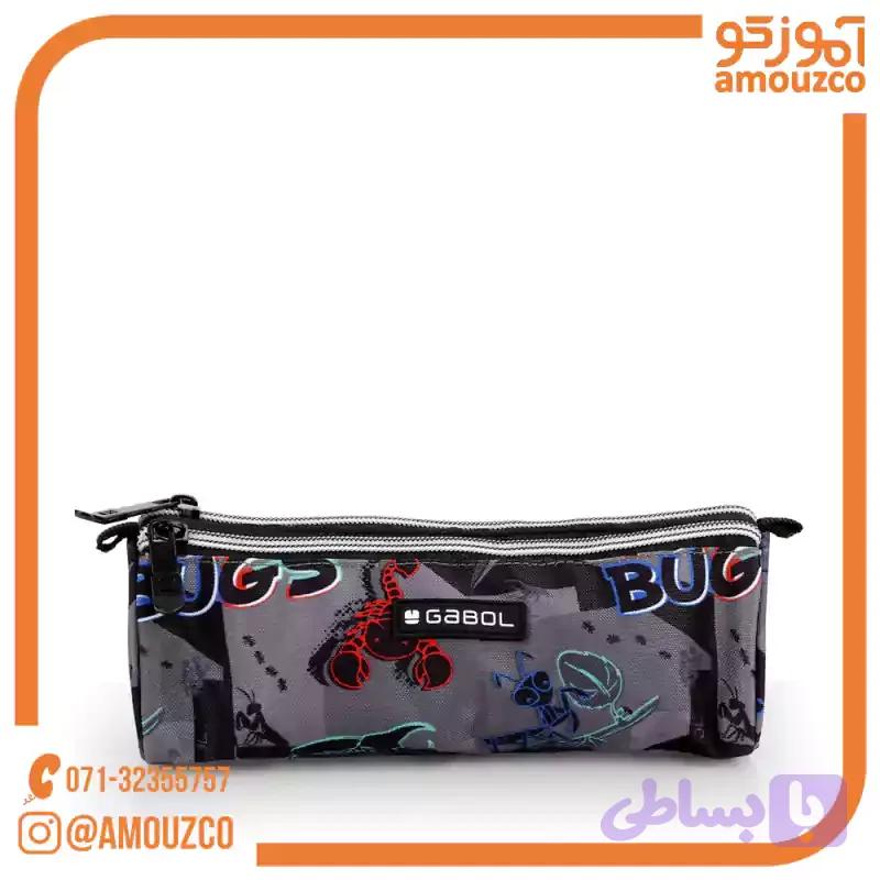 جامدادی سه زیپ Bugs سایز 22×7×7 گابل (2026) — تصویر 1