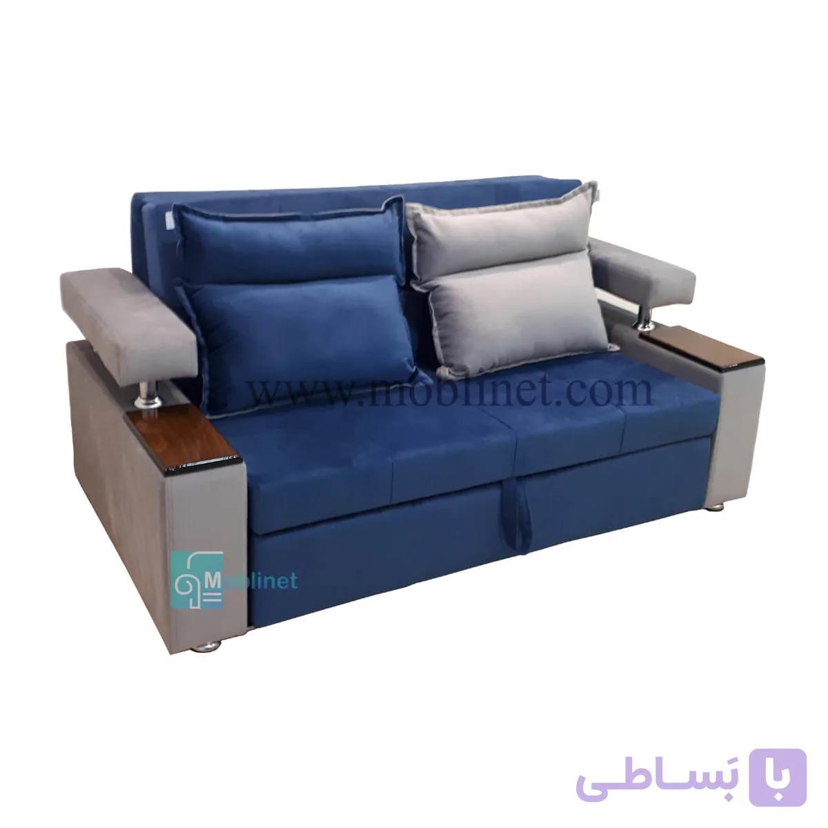 مبل تختخواب شو باکس دار دونفره اکسان — تصویر 1