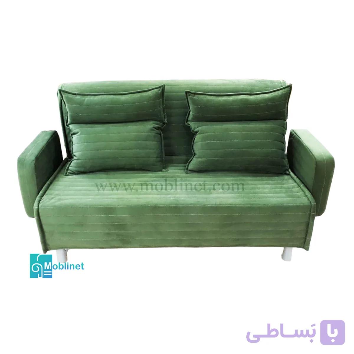 مبل تختخواب شو دونفره کاپری دسته متکایی عرض 140 — تصویر 1