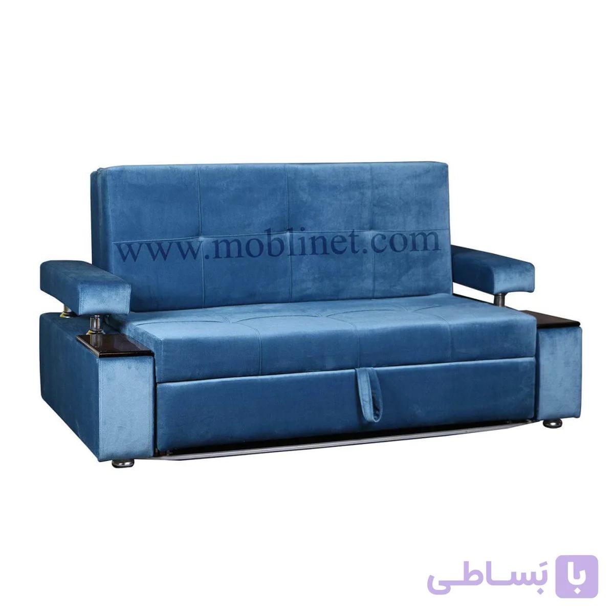 مبل تختخوابشو باکس دار دونفره مدل اکسان — تصویر 1