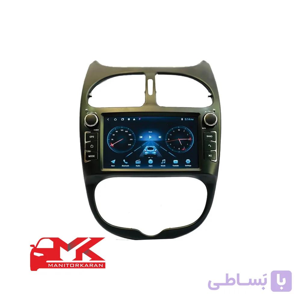 مانیتور پژو 206 ولوم دار شرکتی دوربین AHD برند کلاسیک — تصویر 1
