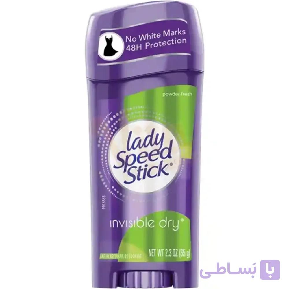 مام ضد تعریق زنانه لیدی اسپید استیک مدل INVISIBLE DRY حجم ۶۵ گرم — تصویر 1