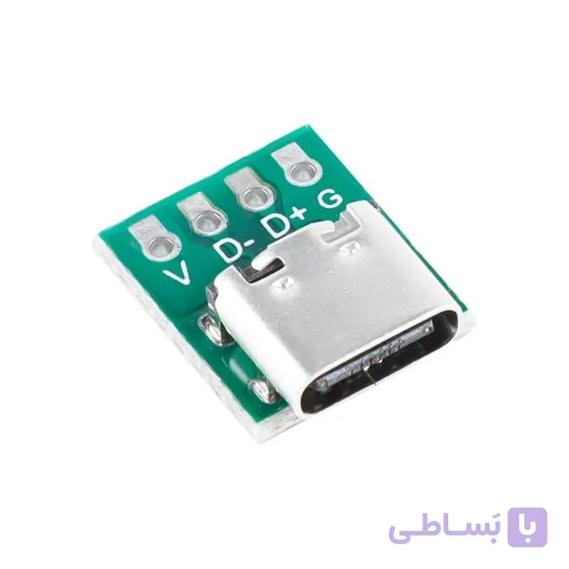 برد تبدیل برک اوت USB Type-C مادگی — تصویر 1